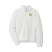 Michigan Wolverines Peter Millar Women's Flora Half-Zip Pullover