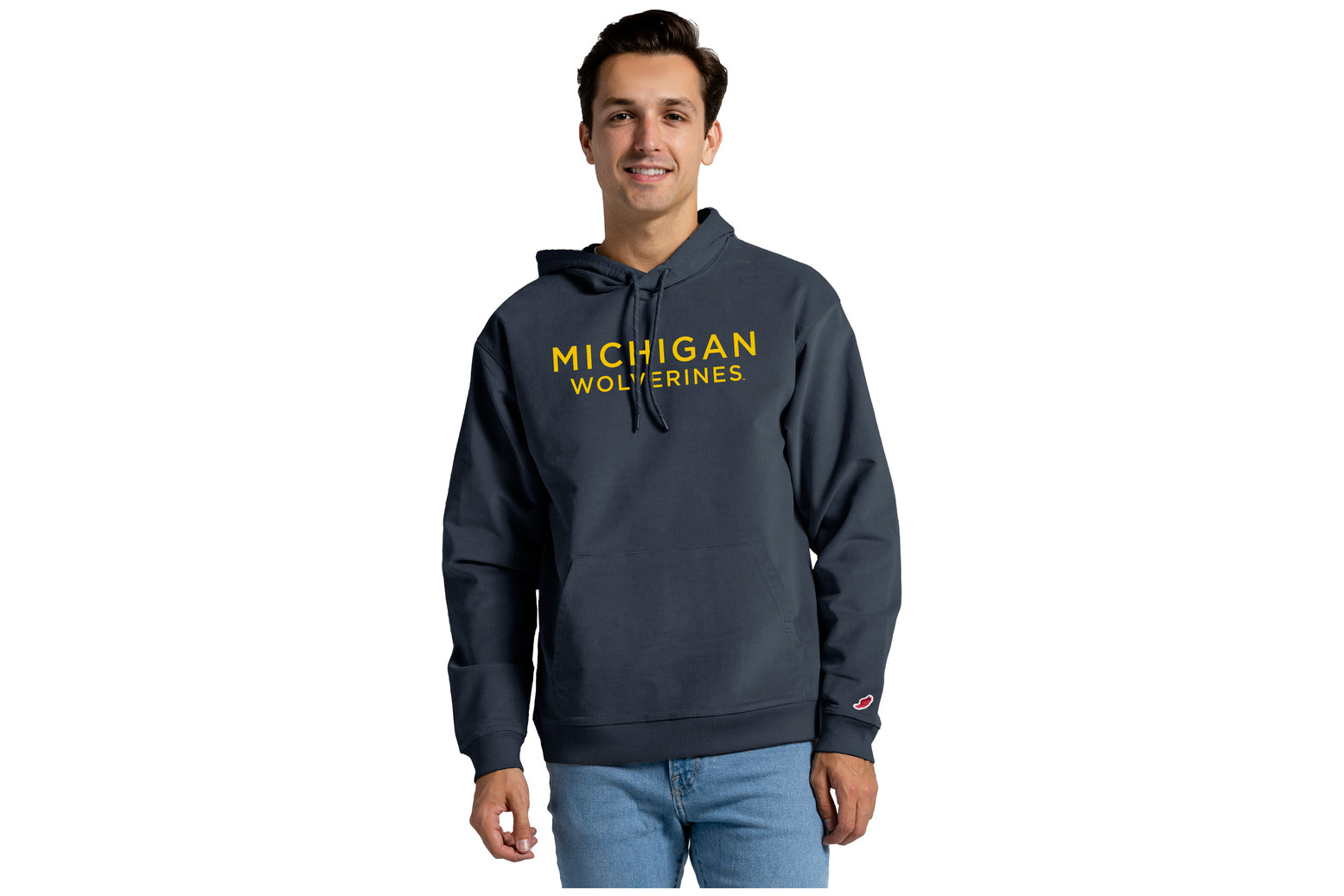 Michigan Wolverines League Stretch Cord Hooded Sweatshirt