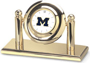 Michigan Wolverines CSI Arcade Desk Clock With Colored Medallian