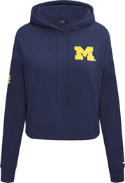 Michigan Wolverines Women's Cropped Hooded Sweatshirt