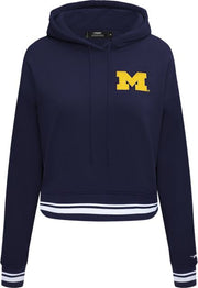 Michigan Wolverines Women's Cropped Hooded Sweatshirt