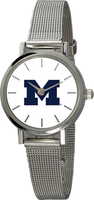 Michigan Wolverines 28 mm Stainless Steel Ladies Watch