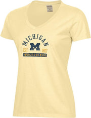 Michigan Wolverines Women's V-Neck Short Sleeve T-Shirt