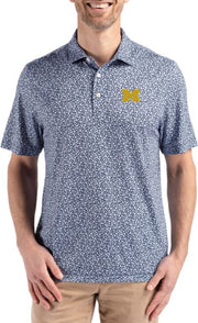 Michigan Wolverines Pike Eco Flora Print Polo 
