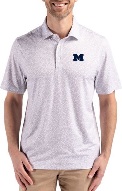 Michigan Wolverines Cutter & Buck Pike Eco Flora Print Polo