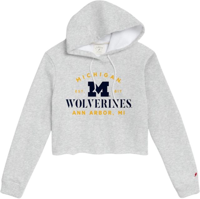 Michigan Wolverines Women's Crop Hooded Sweatshirt