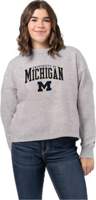 Michigan Wolverines Women's Boxy Crewneck Sweatshirt