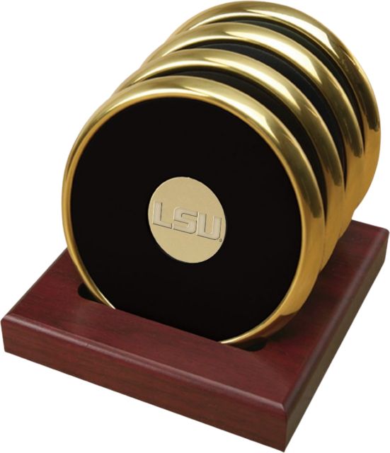 LSU Tigers Set of Four Gold Coasters