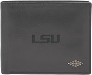 LSU Tigers Fossil Leather - Ryan Rfid Passcase - Black