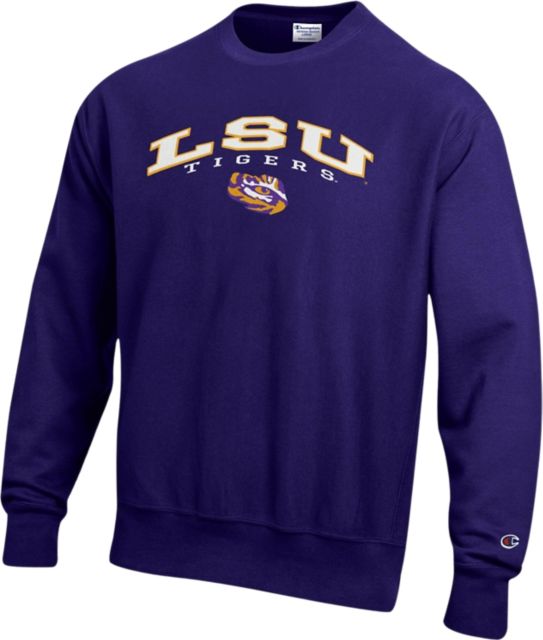 LSU Tigers Reverse Weave Crewneck Sweatshirt