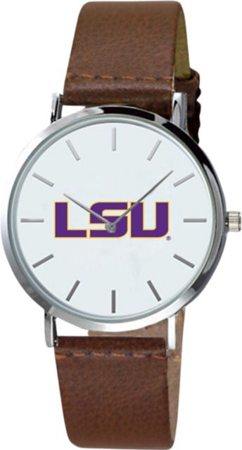 LSU Tigers 40mm Men's Leather Watch