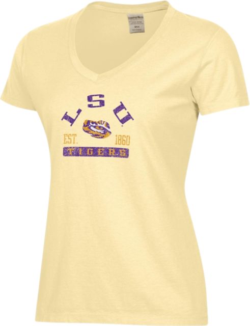 LSU Tigers Women's V-Neck Short Sleeve T-Shirt