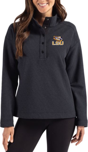 LSU Tigers Hunts Point Eco Textured Fleece Women's Snap Pullover 