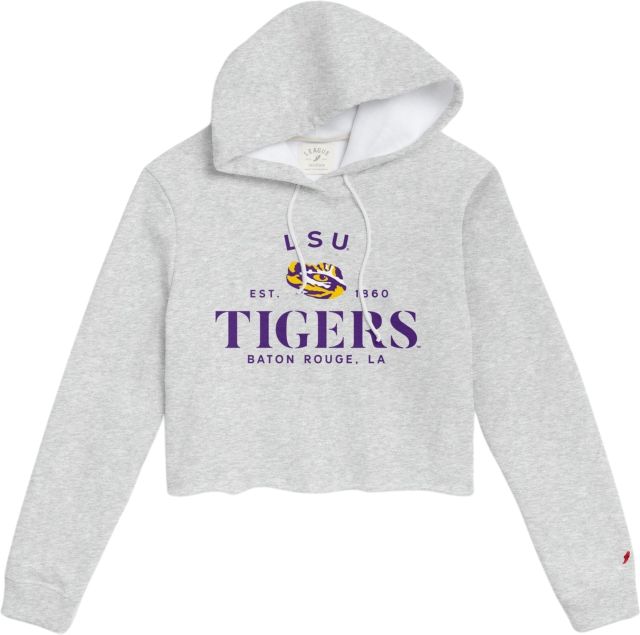 LSU Tigers Women's Crop Hooded Sweatshirt