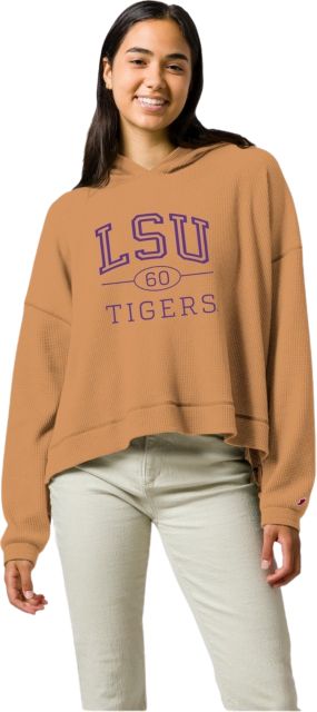 LSU Tigers Women's Waffle Oversized Hooded Sweatshirt