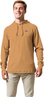 LSU Tigers League Waffle Pullover Hooded Sweatshirt
