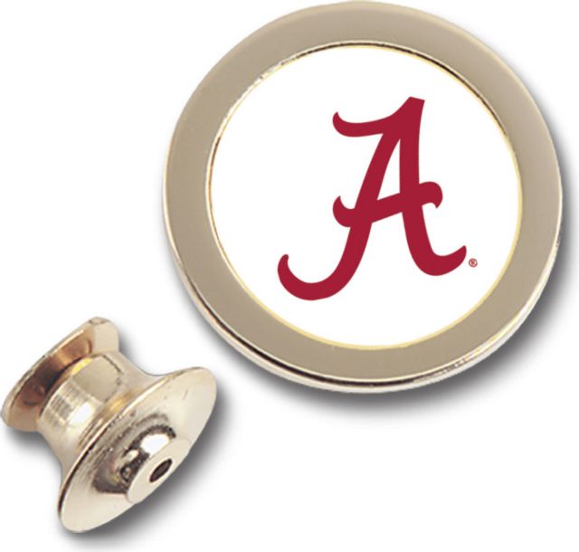 Alabama Crimson Tide CSI Gold Lapel Pin With Colored Medallion - ONLINE ONLY