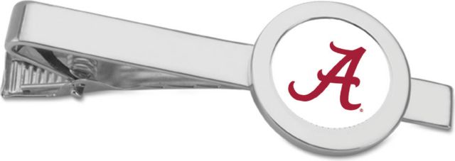 Alabama Crimson Tide CSI Silver Tie Bar With Colored Medallion - ONLINE ONLY