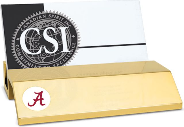Alabama Crimson Tide CSI Gold Card Holder With Colored Medallion - ONLINE ONLY