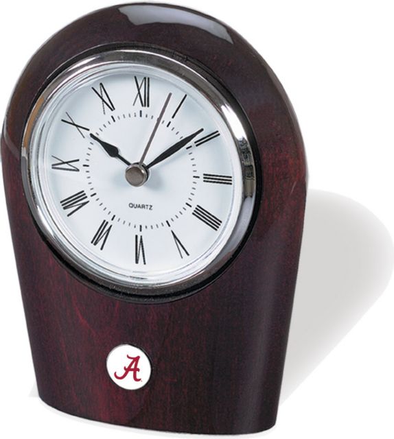 Alabama Crimson Tide CSI Palm Desk Clock With Colored Medallion - ONLINE ONLY