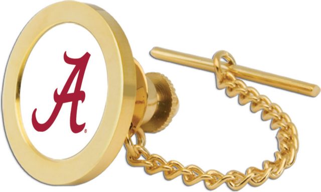 Alabama Crimson Tide CSI Goldtie Tack/Lapel Pin Gift Boxed With Colored Medallion - ONLINE ONLY