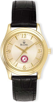 Bulova Ladies' Gold and Leather Watch - ONLINE ONLY