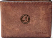 Fossil Leather Derrick Front Pocket Bifold - Brown - ONLINE ONLY