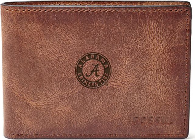 Fossil Leather Derrick Front Pocket Bifold - Brown - ONLINE ONLY