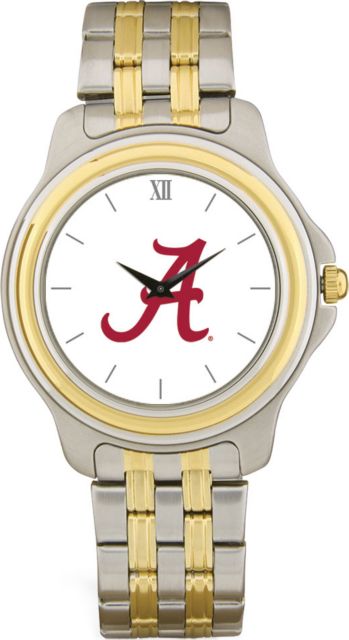 Alabama Crimson Tide CSI Men's Two-Toned Wristwatch With Colored Medallion - ONLINE ONLY