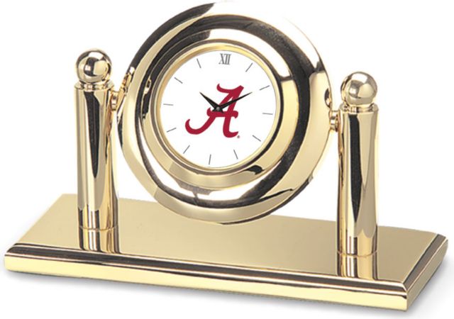 Alabama Crimson Tide CSI Arcade Desk Clock With Colored Medallion - ONLINE ONLY