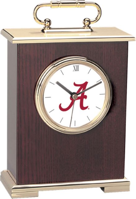 Alabama Crimson Tide CSI Le Grande Carriage Clock With Colored Medallion - ONLINE ONLY