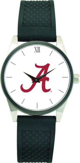 Alabama Crimson Tide CSI Men's Wristwatch (Gift Boxed) With Black Silicone Strap And Color Medallion. - ONLINE ONLY