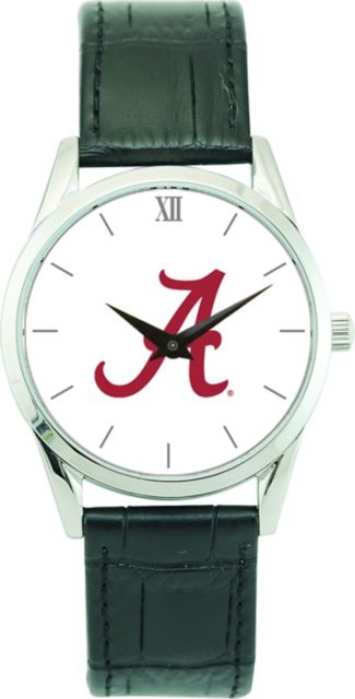Alabama Crimson Tide CSI Men's Stainless Steel Wristwatch (Gift Boxed) Color Medallion Withhite Background - ONLINE ONLY