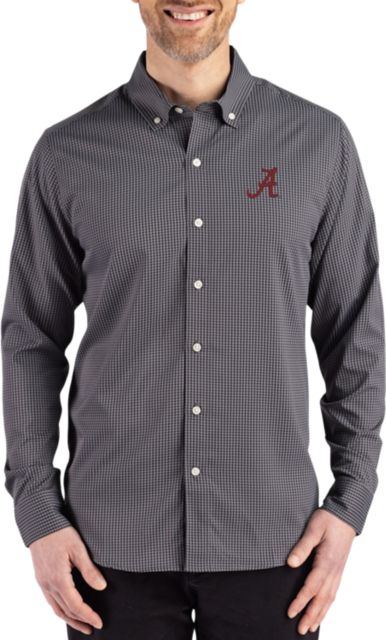 Alabama Crimson Tide Gingham Long Sleeve Dress Shirt