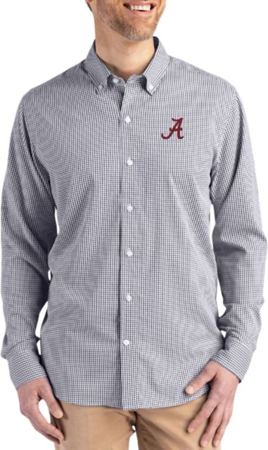 Alabama Crimson Tide Gingham Long Sleeve Dress Shirt