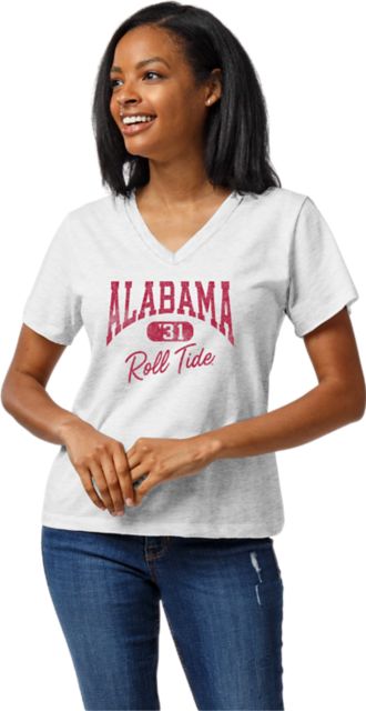 Alabama Crimson Tide Women's V-Neck Short Sleeve T-Shirt