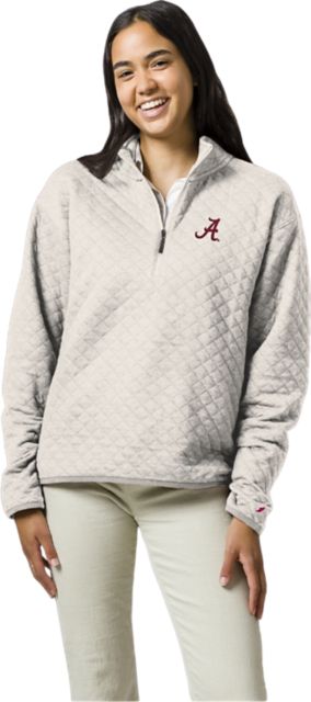 W QUILTED 1/4 ZIP/DEW/SM/.