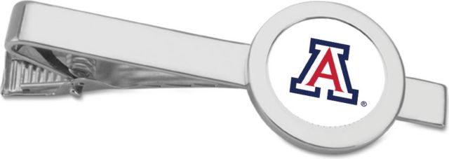 Arizona Wildcats CSI Silver Tie Bar With Colored Medallion - ONLINE ONLY