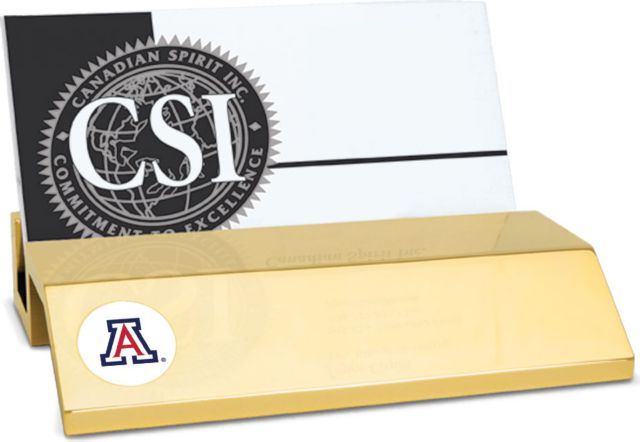Arizona Wildcats CSI Gold Card Holder With Colored Medallion - ONLINE ONLY