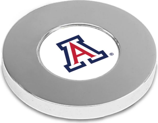 Arizona Wildcats CSI Silver Paperweight (Gift Boxed) With Colored Medallion - ONLINE ONLY