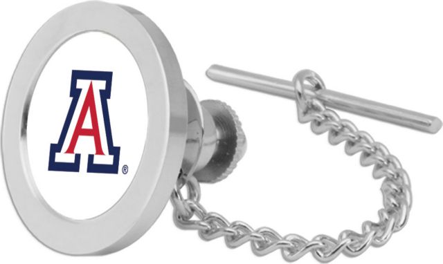 Arizona Wildcats CSI Silver Tie Tack/Lapel Pin Gift Boxed With Colored Medallion - ONLINE ONLY
