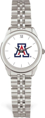 Arizona Wildcats CSI Women's Silver Rolled Link Watch (Gift Boxed) With Colored Medallion - ONLINE ONLY