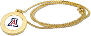 Arizona Wildcats CSI Gold Pendant Necklace With Colored Medallion - ONLINE ONLY