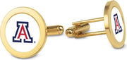 Arizona Wildcats CSI Gold Cufflinks (Gift Boxed) With Colored Medallion - ONLINE ONLY