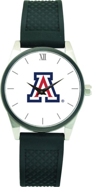 Arizona Wildcats CSI Men's Wristwatch (Gift Boxed) With Black Silicone Strap And Color Medallion. - ONLINE ONLY