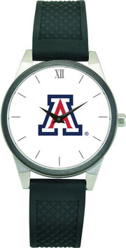 Arizona Wildcats CSI Women's Wristwatch (Gift Boxed) With Black Silicone Strap And Color Medallion. - ONLINE ONLY