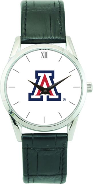 Arizona Wildcats CSI Men's Stainless Steel Wristwatch (Gift Boxed) Color Medallion Withhite Background - ONLINE ONLY