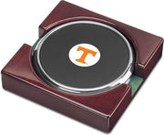 Tennessee Volunteers CSI Set Of 2 Silver Round Coaster Gift Boxed With Colored Medallion - ONLINE ONLY