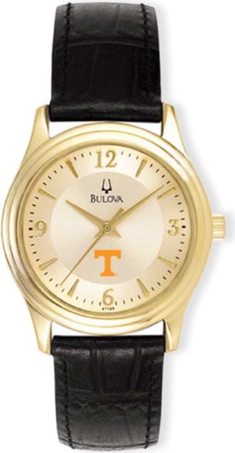 Bulova Ladies' Gold and Leather Watch - ONLINE ONLY