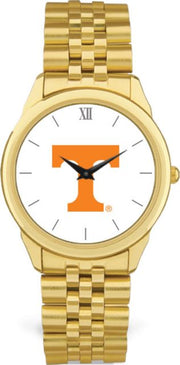 Tennessee Volunteers CSI Men's Gold Rolled Link Wristwatch (Gift Box) With Colored Medallion - ONLINE ONLY